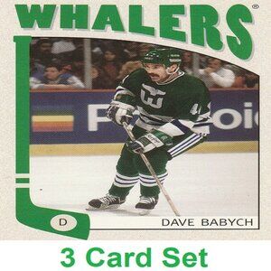 Dave Babych Hartford Whalers NHL Hockey Card Collection